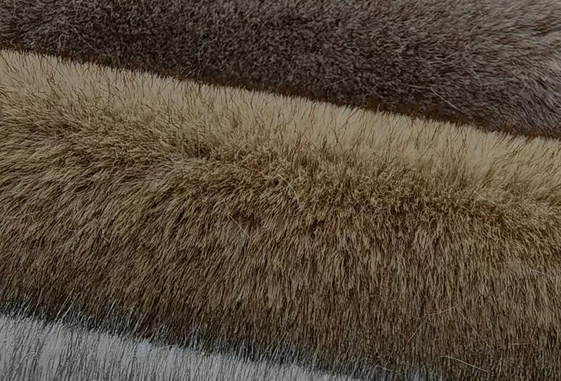 1200 mg * 185 cm Tessuto in pelliccia di volpe imitazione cationica bicolore
